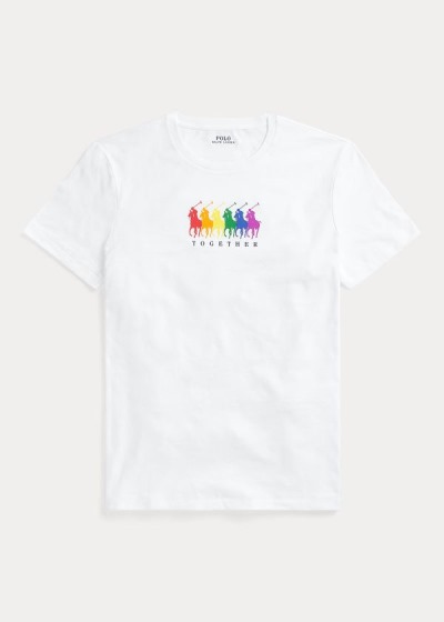 Women's Polo Ralph Lauren Pride Cotton Graphic T Shirts | 084569ITS